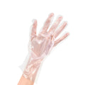 Eco Serve Clear Plastic Medium Compostable Gloves - Powder-Free - 11" x 9" - 100 count box
